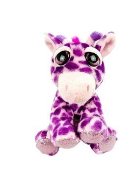 Russ Lil Peepers Violet Giraffe Plush Purple Spotted Shiny Stuffed Animal Toy